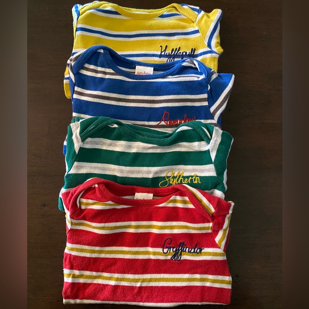 Baby Boden Hogwarts House Bodysuits